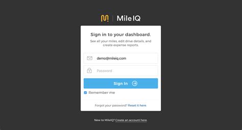 mileiq dashboard login